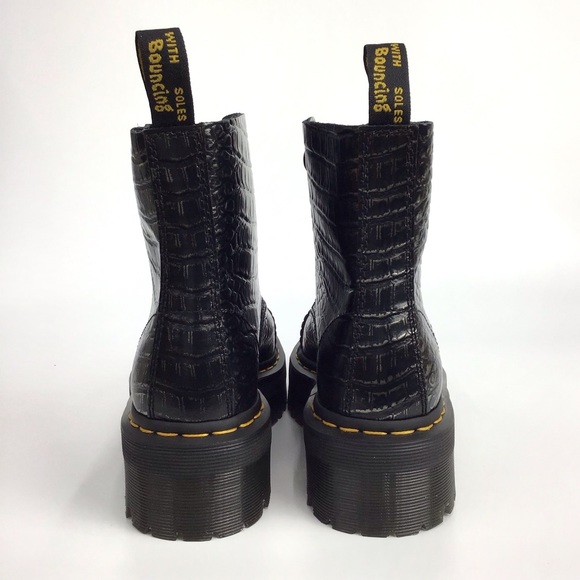 Dr. Martens Sinclair Croc Embossed Platform Boots - Picture 5 of 10